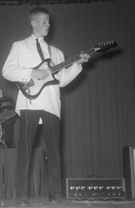Steve 1965 on stage B&W